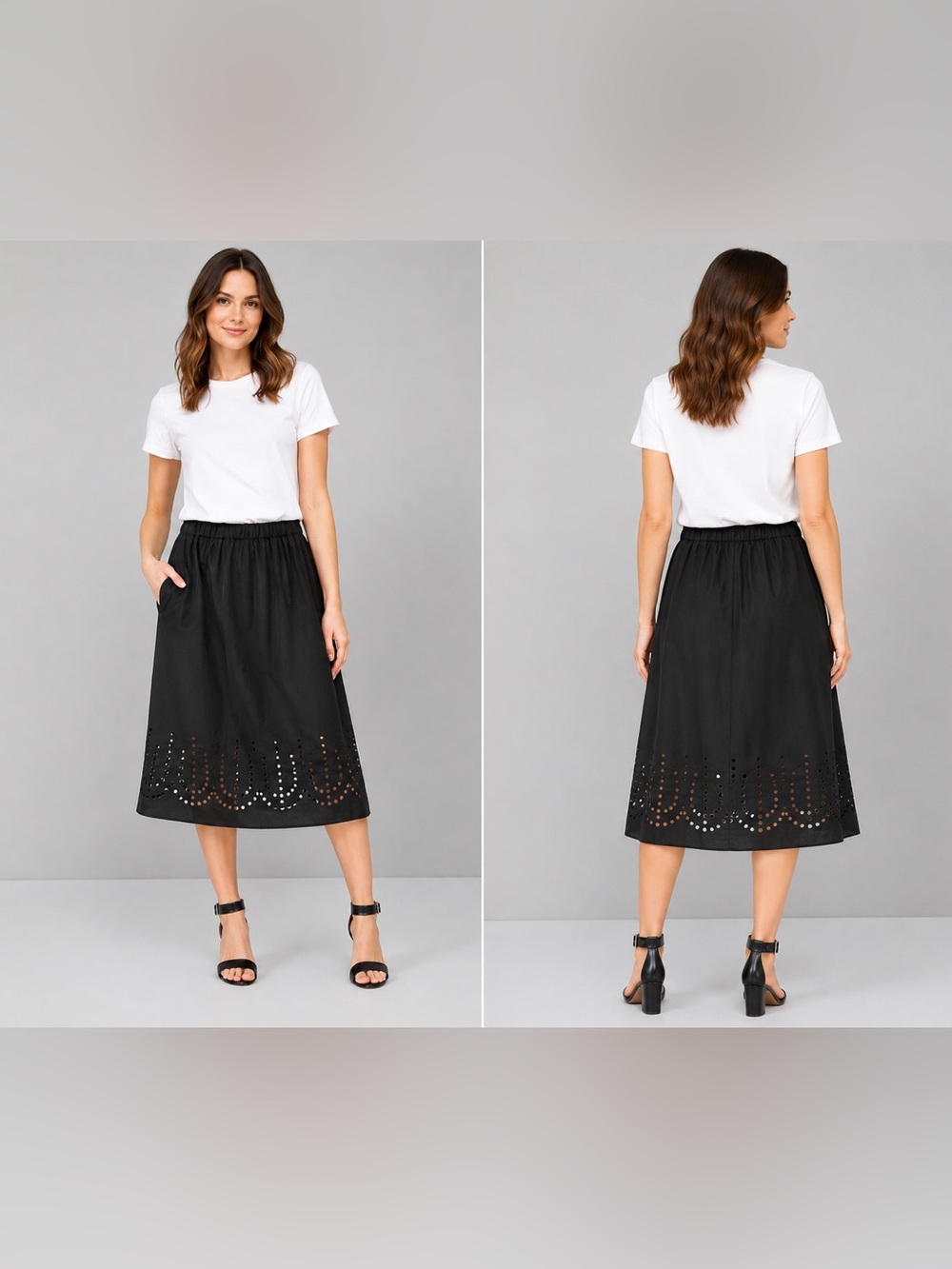 GAP Laser-cut midi skirt Size Medium
